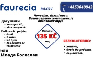 Робота на автозаводі Faurecia Bakov